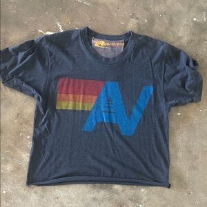 Aviation Navy Graphic Tee with Classic Logo